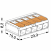 Slika WAGO 221-415 KLEMA SA POLUGOM 5x0,2-4mm 450V/4kV/2 32A 1/8